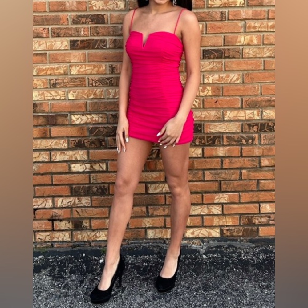 Fuchsia homecoming dress